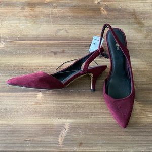 NWT Express Plum Kitten Heel Shoes